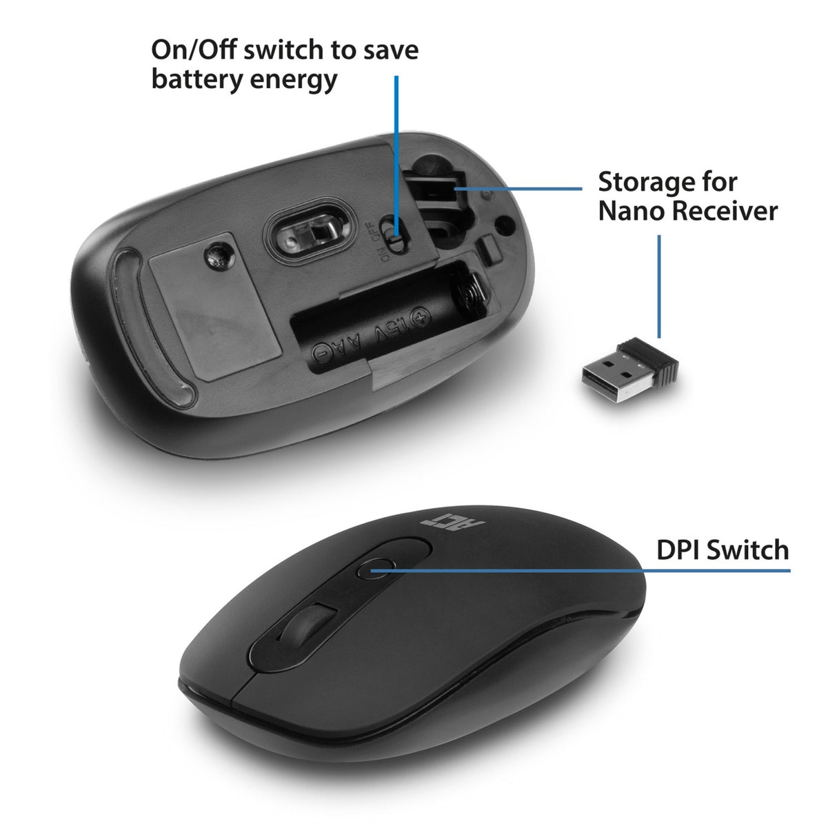 ACT Connectivité AC5110 MONDE sans fil 1200 DPI