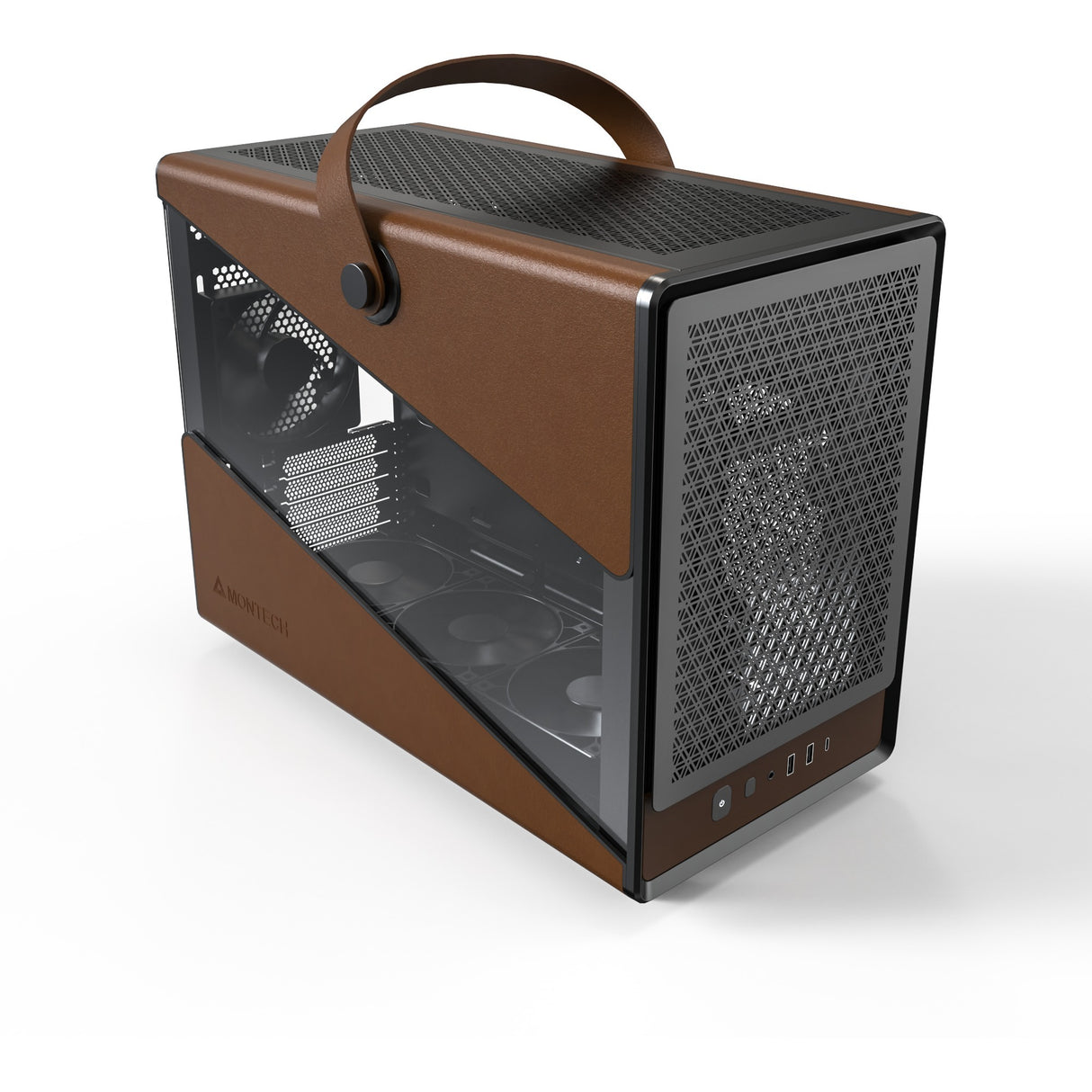 Boîtier tour midi Montech Heritage (noir beige | 2x USB-A | 1x USB-C)