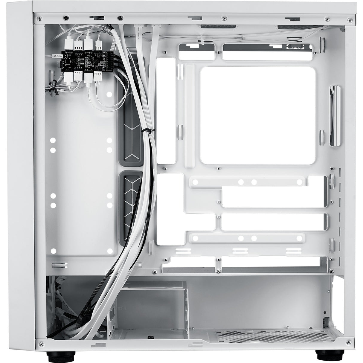 Boîtier tour midi Cooler master masterbox 600 (blanc | 2x USB-A | 1x USB-C | RGB | verre trempé)