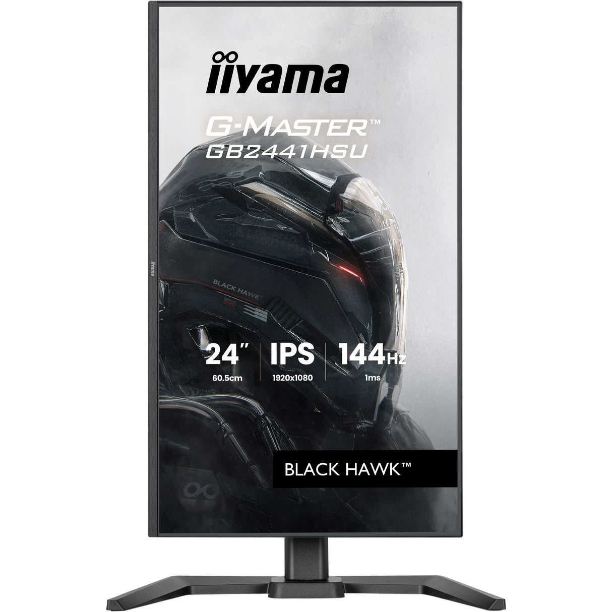 Moniteur de jeu Iiyama G-Master Black Hawk GB2441HSU-B1 23,8 (noir, HDMI, DisplayPort, 2x USB-A, USB-B, 144 Hz)