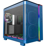 Boîtier tour midi Montech king 95 pro (bleu | 2x USB-A | 1x USB-C | RVB | verre trempé)