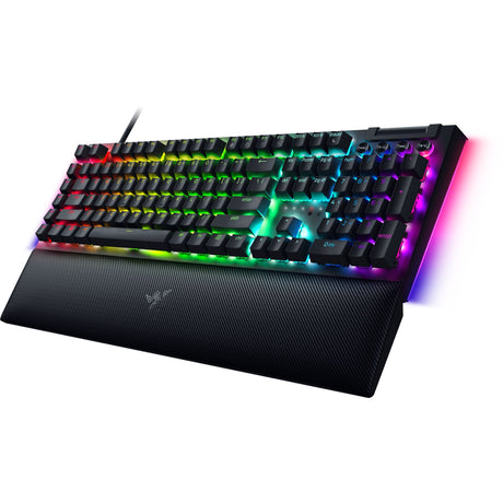 Razer blackwidow v4, clavier de jeu (noir, disposition américaine, jaune, LED RVB, abs double shot)