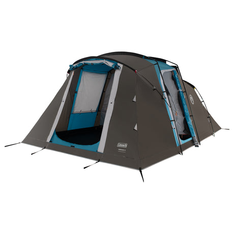 Tente Coleman Vespucci 4 - Tente tunnel 4 personnes - Protection UV SPF50 - Ventilation - Tapis de sol intégré - Gris Bleu