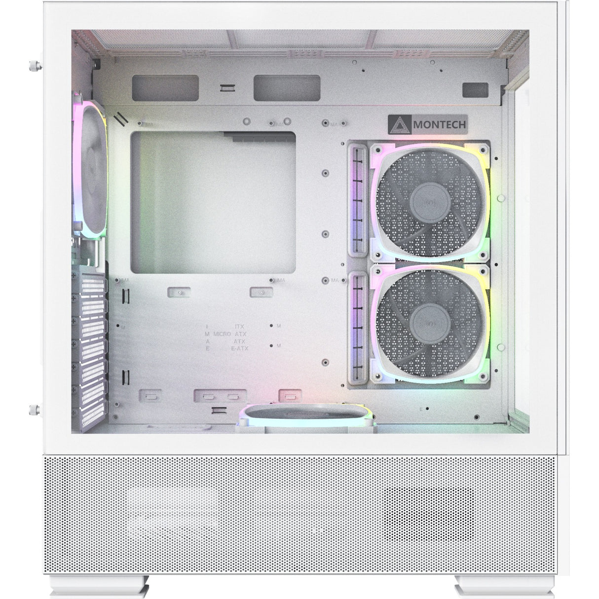 Boîtier tour midi Montech sky two (blanc | 2x USB-A | 1x USB-C | fenêtre)