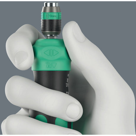 Wera kraftform kompakt 25 ra-r avec étui, jeu d'embouts 6 pièces (noir vert)