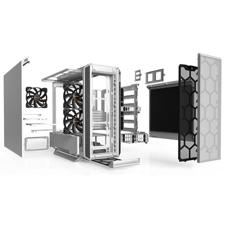 Soyez silencieux! boîtier tour midi Silent base 802 (blanc | 2x USB-A | 1x USB-C)