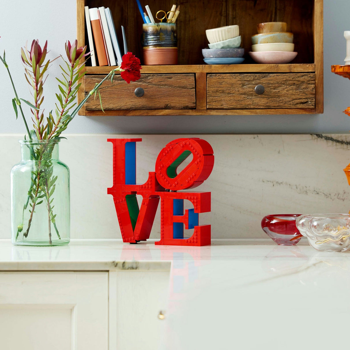 Lego art love woonaccessoire decoratie bouwpakket voor volwassenen, valentijnscadeau - 31214