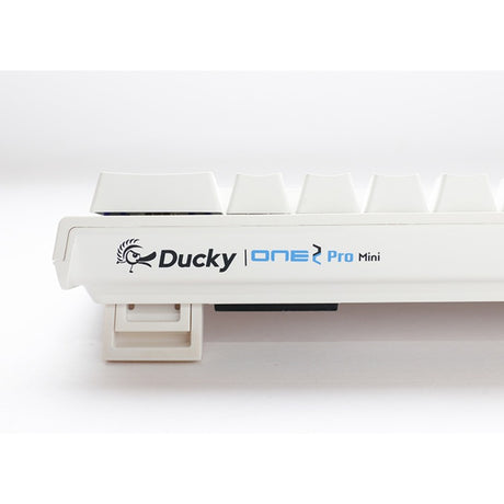 Ducky one 2 pro mini clavier de jeu mécanique RVB classique blanc (blanc, disposition américaine (qwerty), marron cerise mx, 60 %, LED RVB, pbt double-shot, mécanique charlatan)