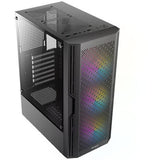 Boîtier tour midi Antec ax20 (noir | 3x USB-A | verre trempé)