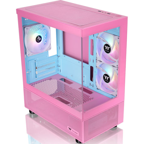 Boîtier mini tour Thermaltake view 170 tg argb (rose | 2x usb-a | rgb | verre trempé)