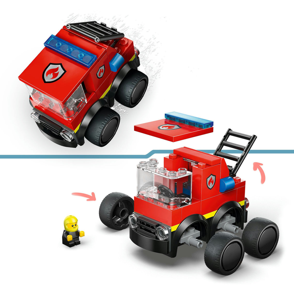 Lego city brick monte 60482 véhicules camion de pompiers | 2 pièces