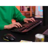 Clavier de jeu Trust GXT 836 EVOCX RGB (noir, disposition américaine (QWERTY), membrane, 100%, RVB)