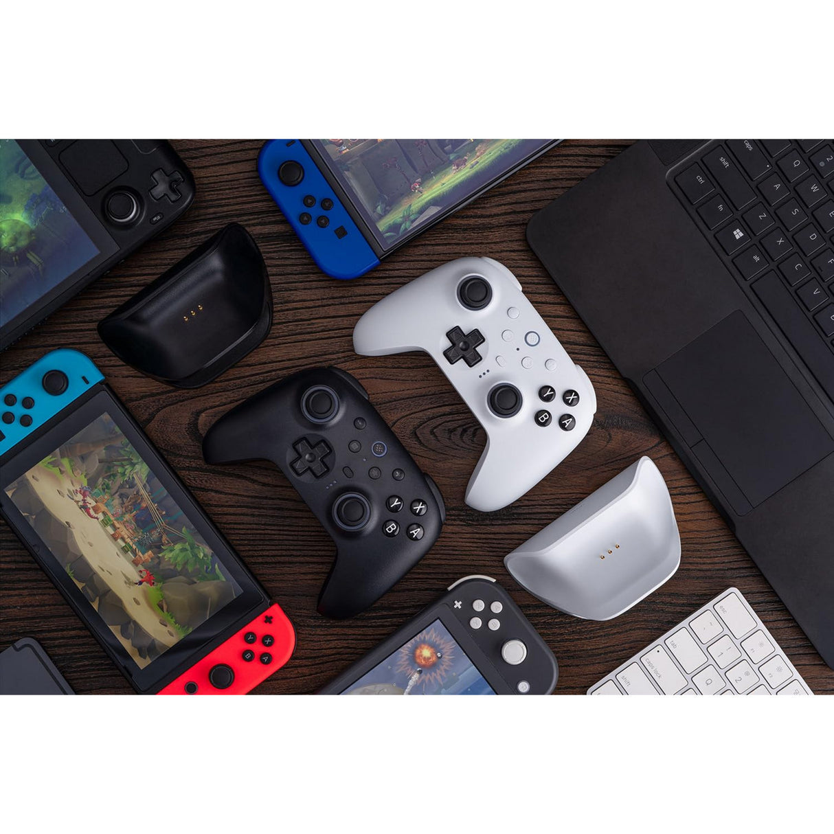 Contrôleur Bluetooth 8bitdo Ultimate 2 (blanc, PC, Switch 2, Bluetooth USB-C 2,4 GHz)