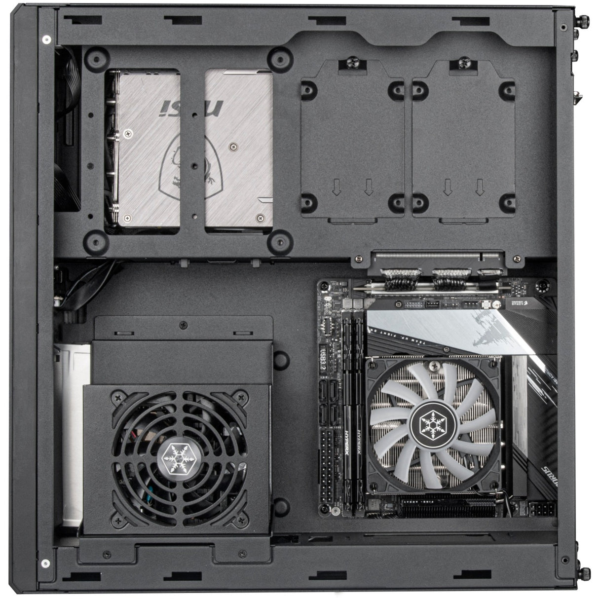 Boîtier mini tour Silverstone milo 12 (noir | 2x USB-A | 1x USB-C)