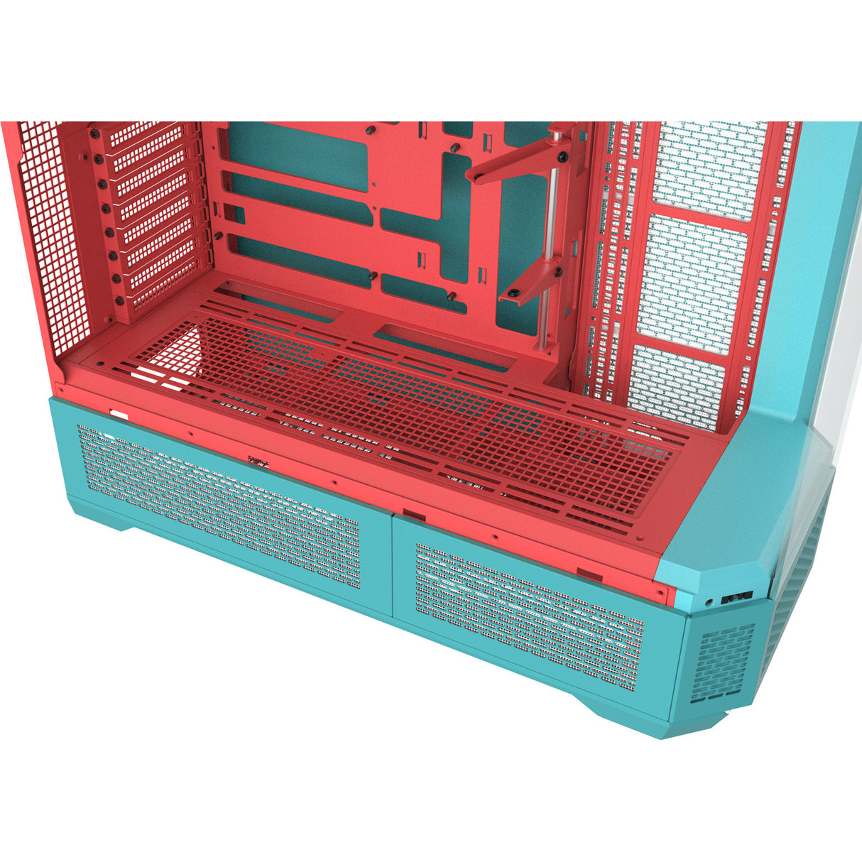 Boîtier grande tour Thermaltake view 600 tg menthe fraise (menthe berry | 2x USB-A | 1x USB-C | verre trempé)