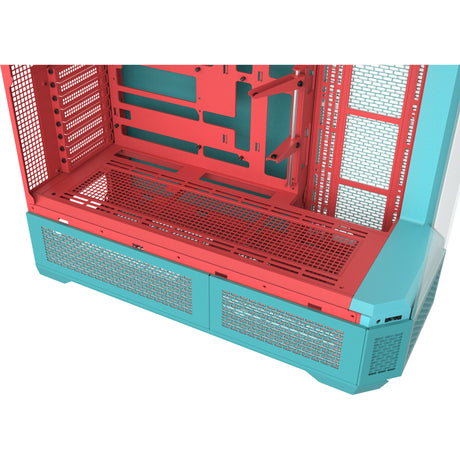Boîtier grande tour Thermaltake view 600 tg menthe fraise (menthe berry | 2x USB-A | 1x USB-C | verre trempé)