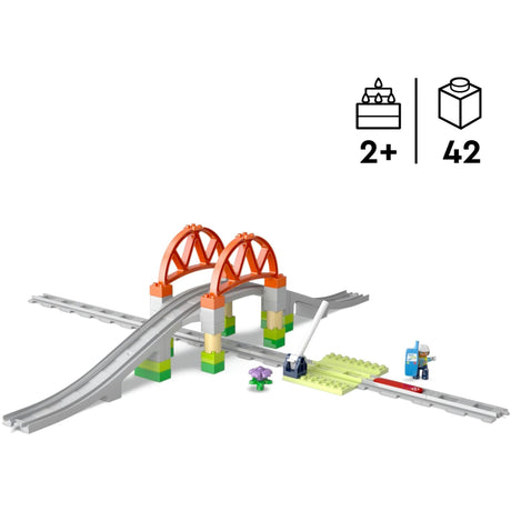 Lego Duplo Town 10426 Ensemble d'extension du pont ferroviaire et des voies ferrées
