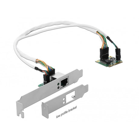Delock adaptateur réseau mini pcle i o pcle demi-taille 1x gigabit lan (profil bas)