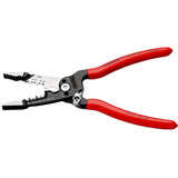 Pince multifonctionnelle à dénuder Knipex | pour électricien | modèle américain | plastifié - 13 71 8