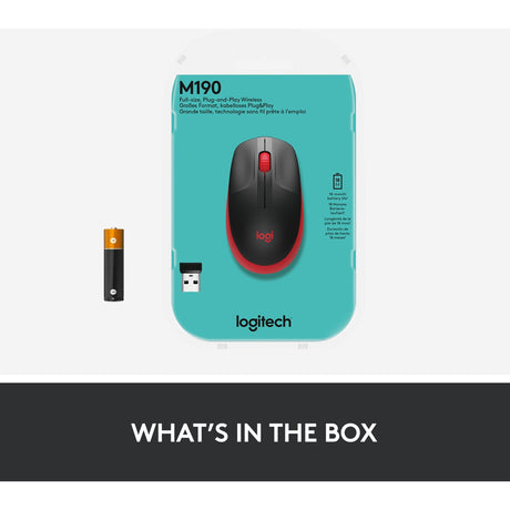 Logitech M190 Souris sans fil pleine grandeur