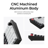 Clavier personnalisé sans fil Keychron q5 he qmk (blanc, disposition américaine (qwerty), nébuleuse magnétique à double rail gateron, 96 %, LED RVB, pbt double-shot osa, échange à chaud, bouton, 2,4 GHz | Bluetooth 5.1 | USB-C)