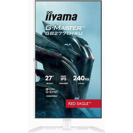 Moniteur de jeu Iiyama G-Master Red Eagle GB2771HSU-W1 27 (blanc (mat), 2x HDMI, port d'affichage, USB-A, USB-C, 240 Hz)