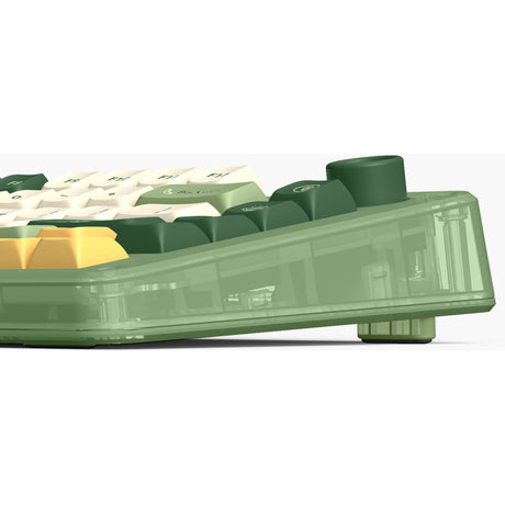Clavier mécanique sans fil de camping Iqunix zx75 (vert, disposition américaine (qwerty), marron cerise mx, 75 %, LED RVB, remplaçable à chaud, pbt double prise, 2,4 GHz | Bluetooth 5.1 | USB-C)