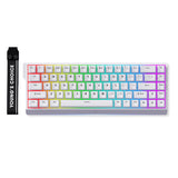 Mchose ace 68 clavier de jeu à commutateur magnétique à effet hall (blanc, disposition américaine (qwerty), ice rhino magnétique, 65%, RVB, hot swap, usb-c, capteur à effet hall)