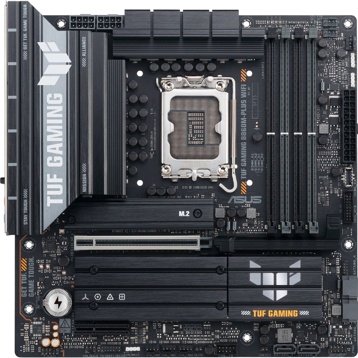 Carte mère Asus Tuf Gaming B860M-Plus WiFi Socket 1851 (2,5 Go-LAN, WiFi 7, BT, Son, µATX)