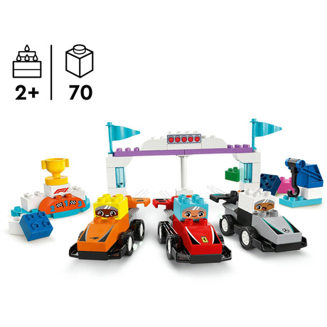 Lego duplo town 10445 voitures de course et pilotes de l'équipe f1