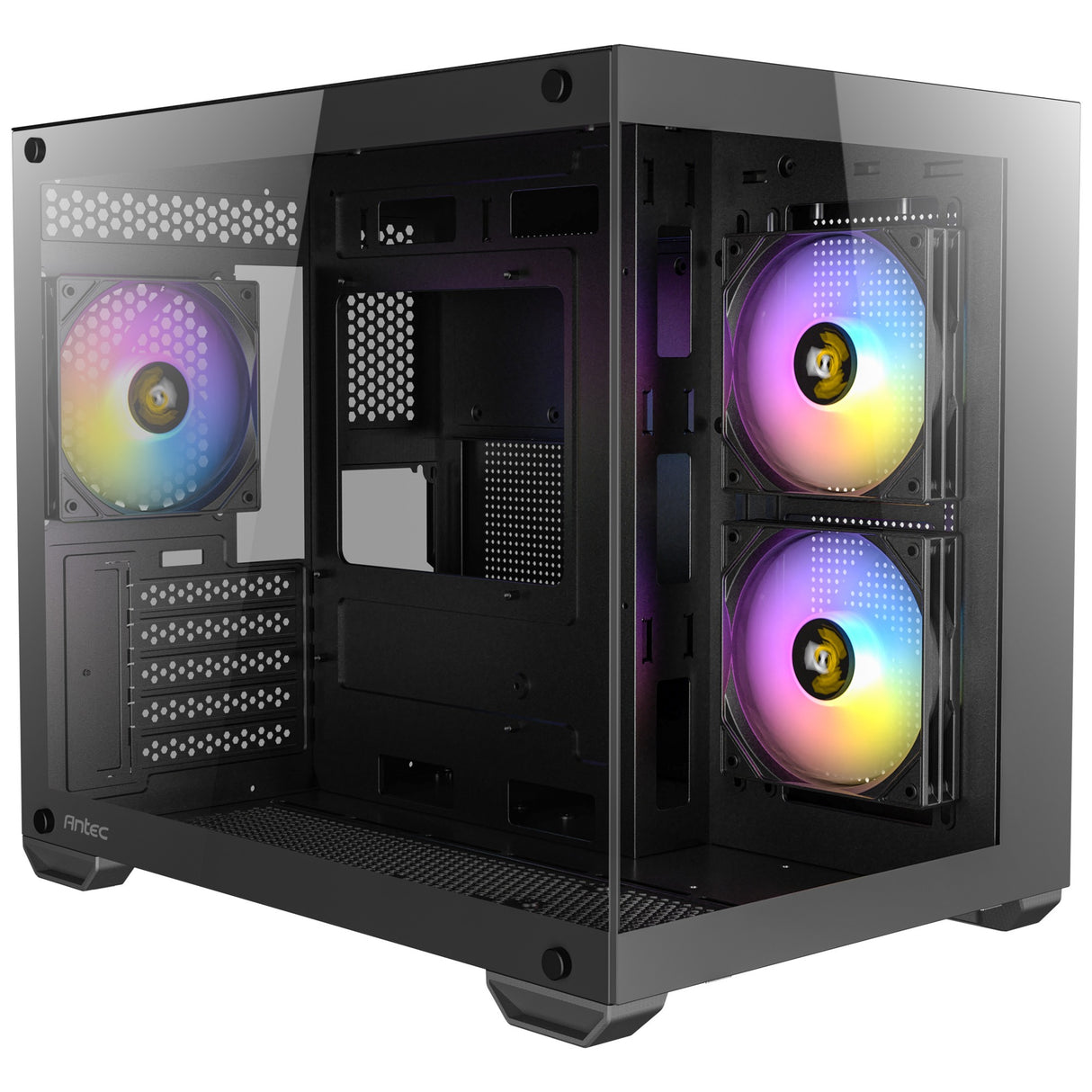 Boîtier mini tour Antec cx600m argb (noir | 3x usb-a | verre trempé)