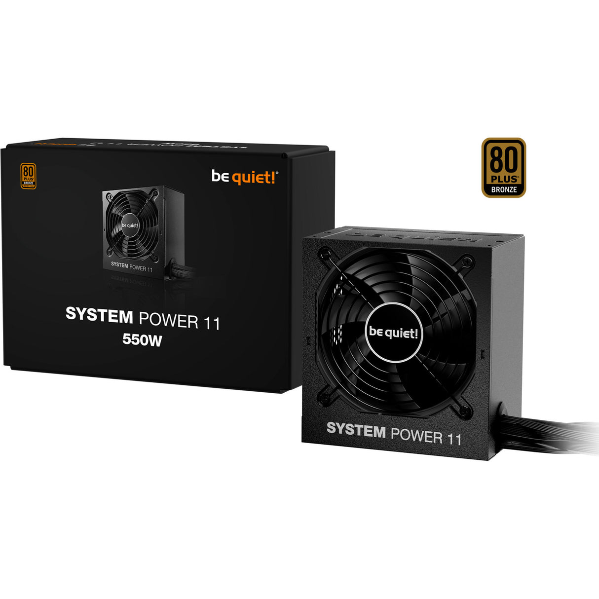 Soyez silencieux! alimentation du système 11 bloc d'alimentation de 550 watts (noir, 1x 12vhpwr, 2x pcie)