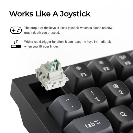 Keychron q1 he 8k magnetic switch keyboard (wit, us lay-out (qwerty), ultra-fast lime, 75%, rgb, hot swap, 8k)