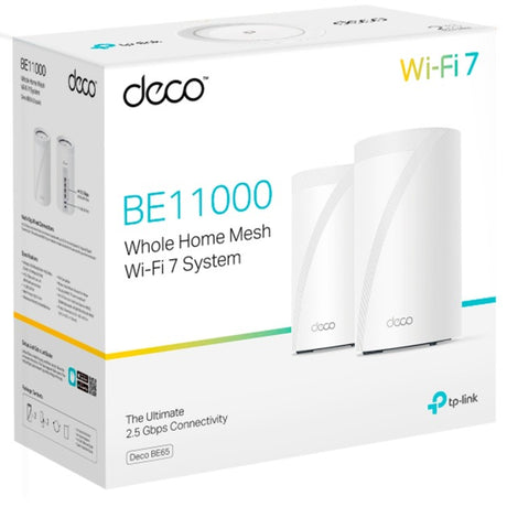 Tp-link deco be65 wifi 7 mesh tri-band 2-pack mesh router (wit, 2 stuks)