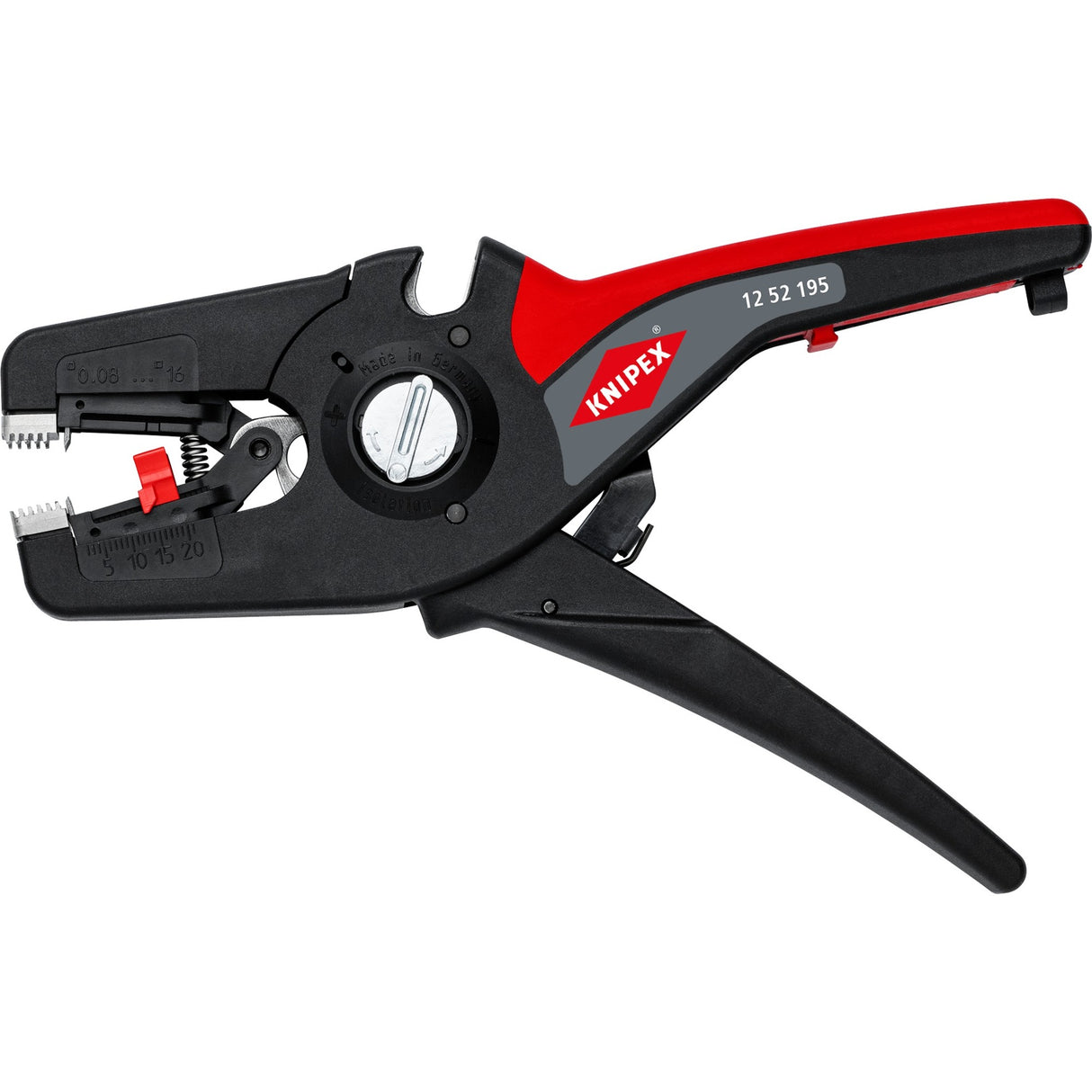 Pince à dénuder automatique Knipex | longueur 195 mm | 0,08-16 (AWG 28-5) mm² | 1 pièce - 12 52 195 - 12 52 195