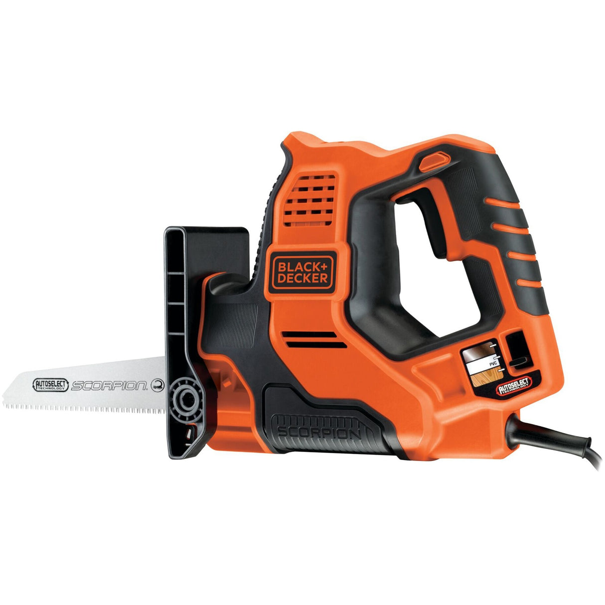 Scie alternative Black+decker 500w scorpion avec technologie de sélection automatique rs890k-qs (orange noir)
