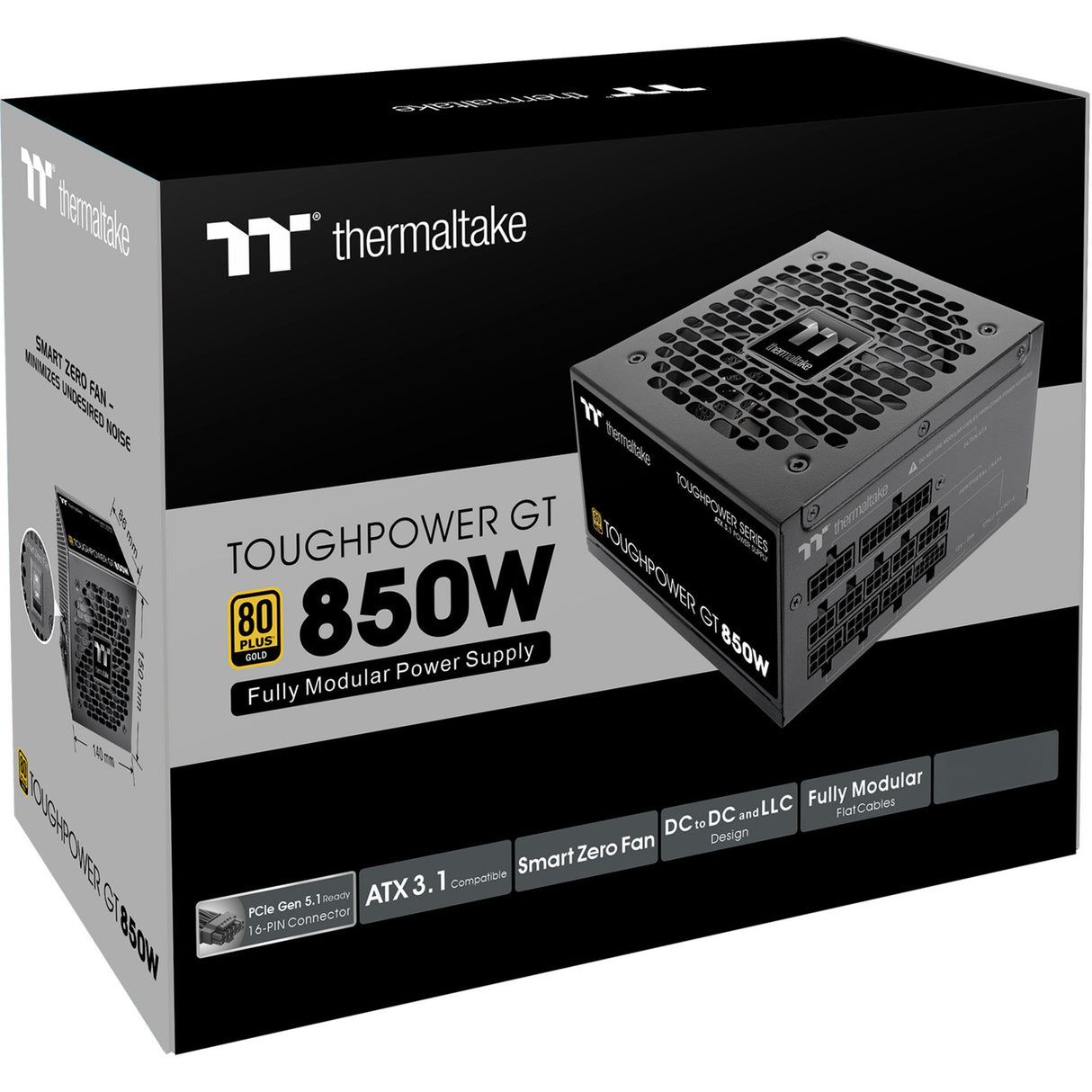 Alimentation électrique Thermaltake ToughPower GT modulaire 850 watts (noir, 4x PCIe)