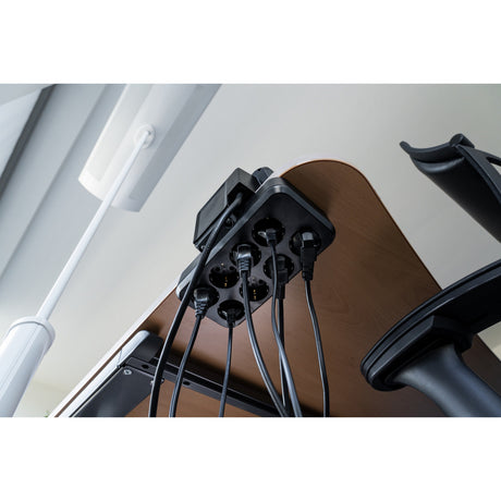 Prise duplex Brennerstuhl estilo avec prise interrupteur (argent noir, 2x emplacement pour modules Keystone)