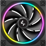 Deepcool fl12r rgb ventilateur de boîtier (noir, 120 x 120 x 25 mm, pwm)