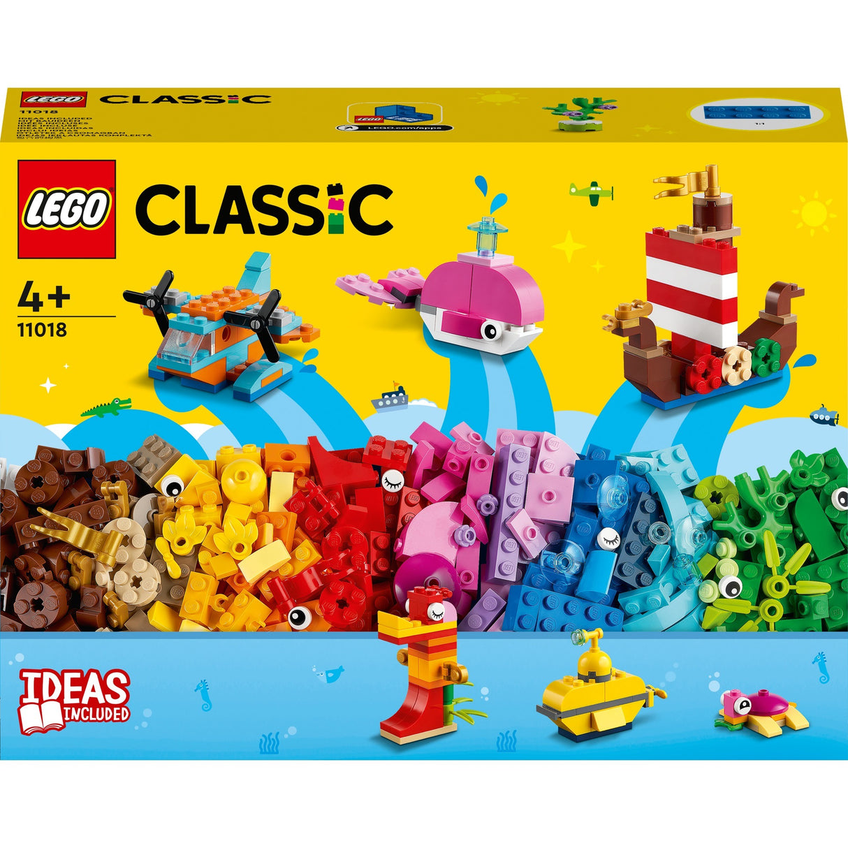 Lego classic - jouets de construction créatifs amusants en mer (11018)