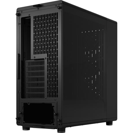 Fractal design north - boîtier tour midi édition momentum (couleur bois noir | 2x USB-A | 1x USB-C | verre trempé)