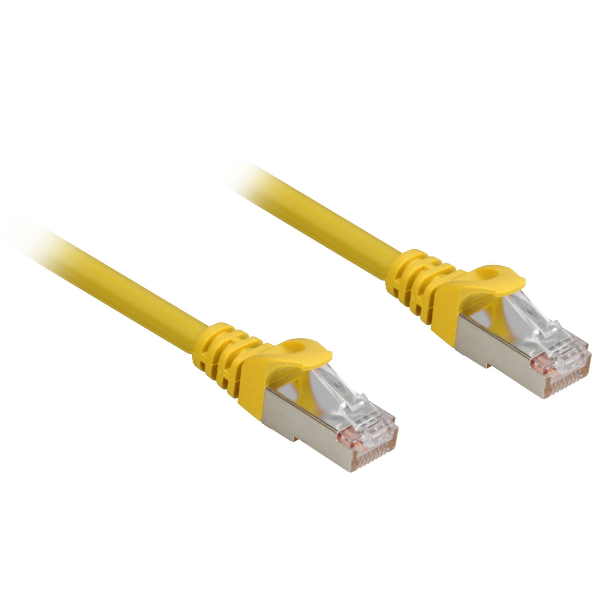 Câble réseau Sharkoon SFTP, RJ-45 avec Cat.6a (jaune, 0,25 mètres, sans halogène)