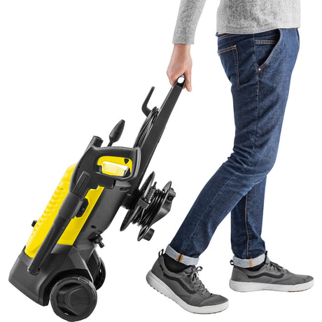 Nettoyeur haute pression Kärcher k 4 wcm premium (jaune noir, avec nettoyeur haute pression et enrouleur de tuyau)