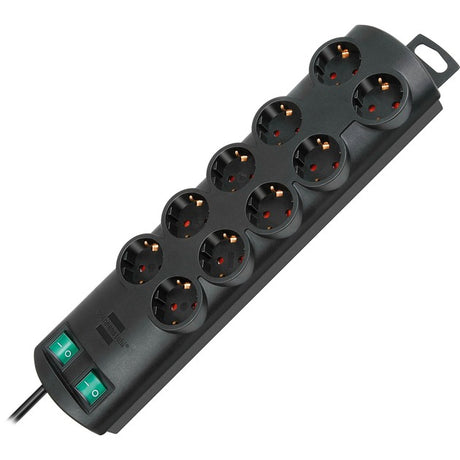 Brennerstuhl primera-line multiprise 10 prises noir 2m h05vv-f 3g1.5, les prises sont commutables par 5