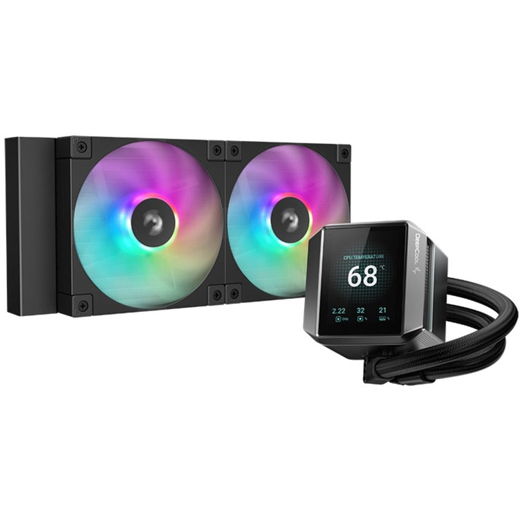 Refroidissement par eau Deepcool mystique 240 argb (noir, connecteur de ventilateur PWM à 4 broches)