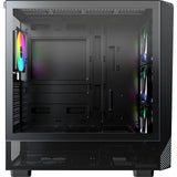 Boîtier tour midi Montech x5 (noir | 2x USB-A | 1x USB-C | verre trempé)