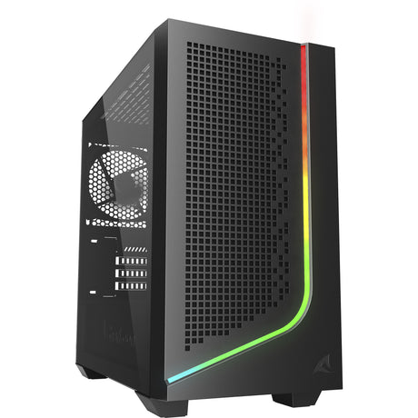 Boîtier tour midi Sharkoon j1000 argb (noir | 3x usb-a | rgb | verre trempé)