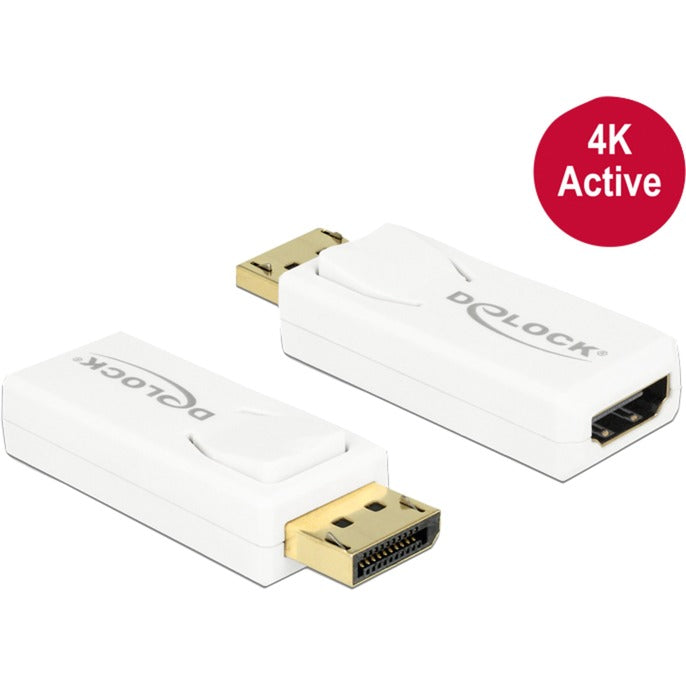 Delock adaptateur displayport vers hdmi 4k (blanc)