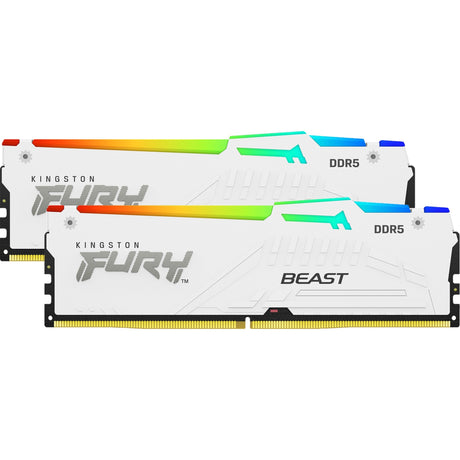 Kingston Fury 16 Go de RAM DDR5-5600 (blanc, KF556C40BWA-16, Beast RGB, XMP)