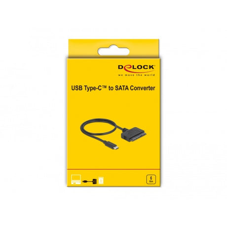 Delock Convertisseur USB Type-C vers SATA 22 broches 6 Go (noir)